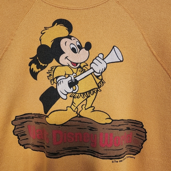 DISNEY Vintage Fort Wilderness Mickey Mouse Crewneck Sweater XL - Picture 2 of 7